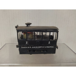 TRANVIA DE SAN JUAN DE HORTA A LA SAGRERA MAQUETA ARTESANAL apx 1:87 H0