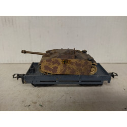 VAGON PLATAFORMA + TANQUE REPINTADO 1:87 H0 SUCIA/DIRTY