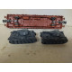 VAGON PLATAFORMA + 2 TANQUES 1:87 H0 SUCIO/DIRTY