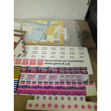LOTE ADHESIVOS/CALCAS/DECALS MIX (3) DE TODO TIPO IDEAL MAQUETISTAS