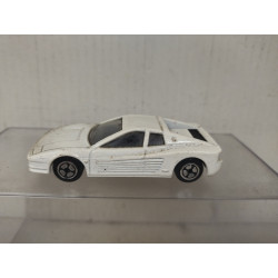 FERRARI TESTAROSSA WHITE apx 1:64 CORGI NO BOX SUCIO/DIRTY