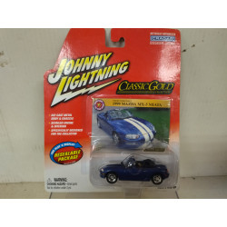 MAZDA MX-5 MIATA 1990 BLUE/WHITE CLASSIC GOLD 1:64 JOHNNY LIGHTNING