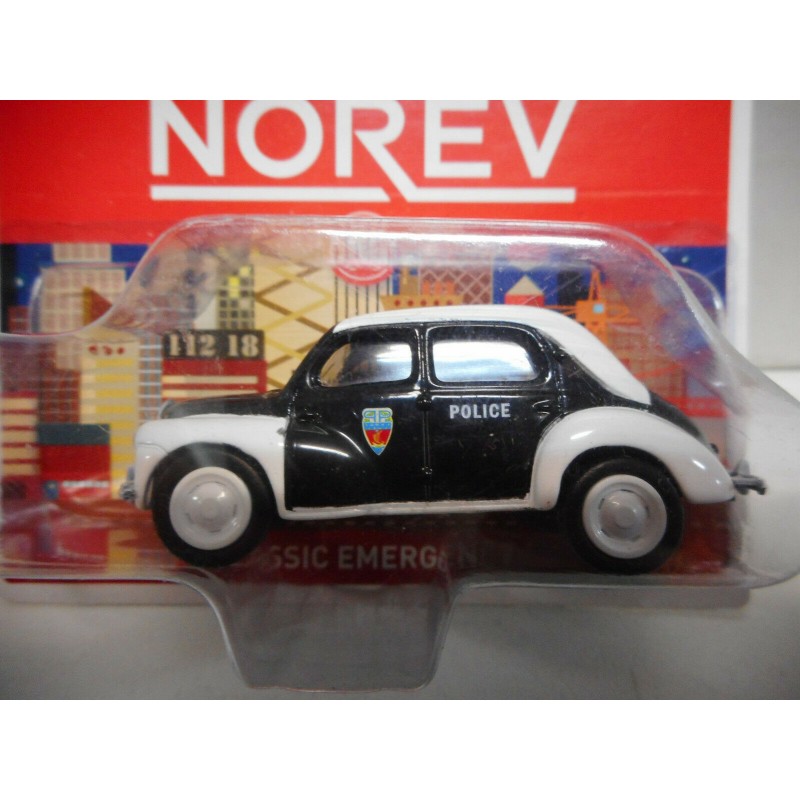 CIJ Ancien - Renault 4CV Police N°3/49 - Échelle 1:43 - Avec Boîte D'origine