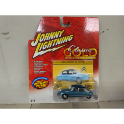 CITROEN DS 1963 COUPE BLUE CLASSIC GOLD 1:64 JOHNNY LIGHTNING