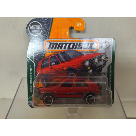 VOLKSWAGEN GOLF 2 1990 COUNTRY RED 1:64 MATCHBOX