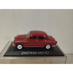 ZASTAVA 1400 BJ (FIAT 1400) DARK RED 1:43 DeAGOSTINI IXO OPEN BOX