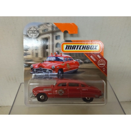 HUDSON HORNET 1951 FIRE CHIEF RED 1:64 MATCHBOX