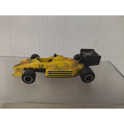 FORMULA F1 RACING CAR YELLOW TICTEL 1:55/apx 1:64 MAJORETTE 238 NO BOX SUCIO/DIRTY