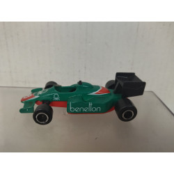 FORMULA F1 RACING CAR BENETTON 1:55/apx 1:64 MAJORETTE 238 NO BOX SUCIO/DIRTY