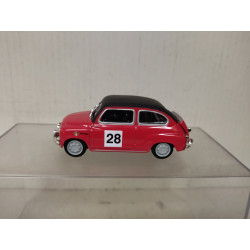 SEAT 600 1965 CONTI RALLY n28 ROJO/NEGRO 1:43 SALVAT SOLIDO NO BOX