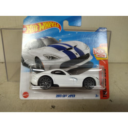 SRT VIPER 2013 WHITE/BLUE 6/10 THEN AND NOW 1:64 HOT WHEELS