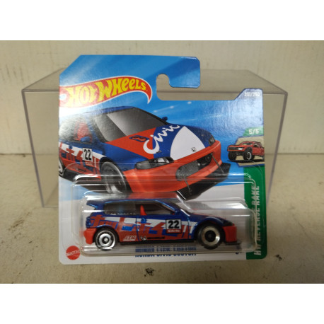 HONDA CIVIC CUSTOM BLUE/RED n22 5/5 REVERSE RAKE 1:64 HOT WHEELS