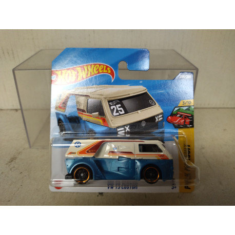 VOLKSWAGEN T3 CUSTOM BLUE 3/10 PEAK PURSUIT 1:64 HOT WHEELS