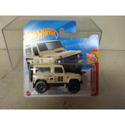 LAND ROVER DEFENDER 90 BEIGE n68 5/10 THEN AND NOW 1:64 HOT WHEELS