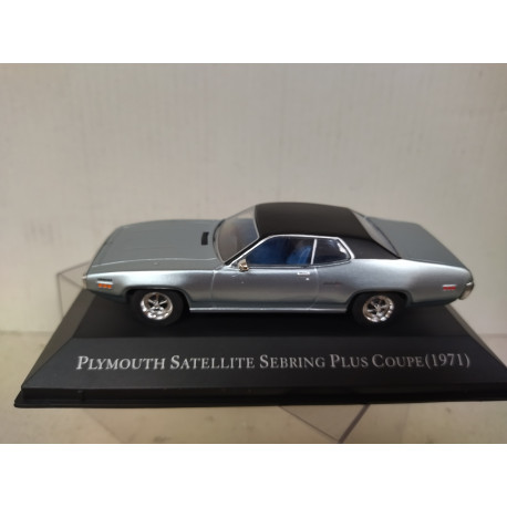 PLYMOUTH SATELLITE SEBRING PLUS 1971 COUPE SILVER AMERICAN CARS 1:43 ALTAYA IXO