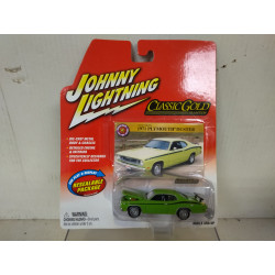 PLYMOUTH DUSTER 1971 GREEN CLASSIC GOLD 1:64 JOHNNY LIGHTNING