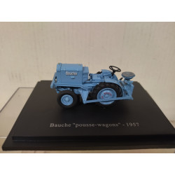 BAUCHE "POUSSE-WAGONS" 1957 BLUE TRACTOR/FARMER 1:43 UH HACHETTE