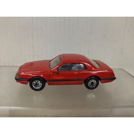 FORD THUNDERBIRD 1987 TURBO COUPE RED MB59 1:67/apx 1:64 MATCHBOX NO BOX