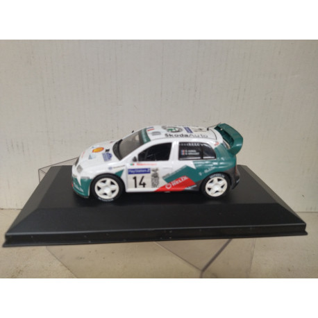 SKODA FABIA WRC 2003 RALLY TOUR CORSE AURIOL 1:43 ALTAYA BOX NO ORIGINAL/NO ANTENA