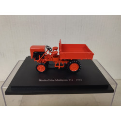 BENETULLIERE MULTIPLE 412 RED/ORANGE TRACTOR/FARMER 1:43 UH HACHETTE