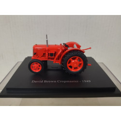 DAVID BROWN CROPMASTER 1949 RED/ORANGE TRACTOR/FARMER 1:43 UH HACHETTE