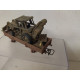 VAGON PLATAFORMA PLANO + EXCAVADORA 1:87 H0 NO BOX/SUCIO
