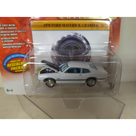 FORD MAVERICK GRABBER 1970 WHITE CLASSIC GOLD 1:64 JOHNNY LIGHTNING