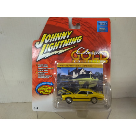 FORD MAVERICK GRABBER 1971 YELLOW CLASSIC GOLD 1:64 JOHNNY LIGHTNING