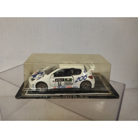 PEUGEOT 206 WRC RALLY WHITE apx 1:64 GUISVAL