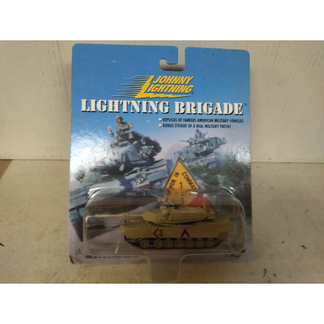 M1 A1 ABRAMS TANK LIGHTNING BRIGADE BLUE CARD 1:64 JOHNNY LIGHTNING