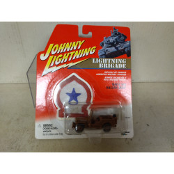 JEEP WILLYS US ARMY RED CARD LIGHTNING BRIGADE 1:64 JOHNNY LIGHTNING