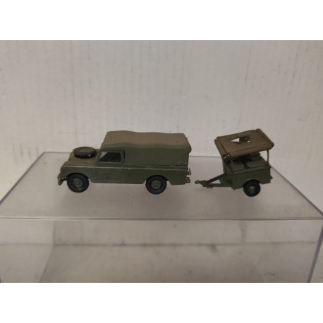 LAND ROVER 109 MILITARY + 1 REMOLQUE 1:87 H0 SUCIO/DIRTY