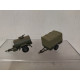 2 X REMOLQUES MILITARES 1:87 H0 REPINTADO SUCIO/DIRTY