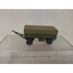 1 X REMOLQUE CAMION MILITAR 1:87 H0 REPINTADO SUCIO/DIRTY