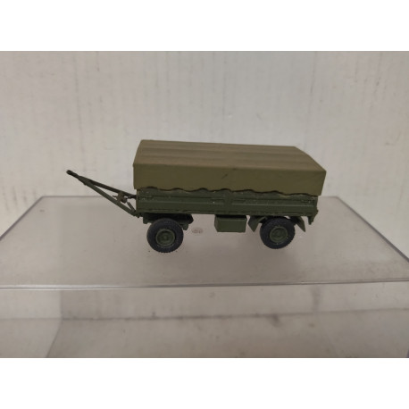 1 X REMOLQUE CAMION MILITAR 1:87 H0 REPINTADO SUCIO/DIRTY