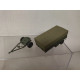 1 X REMOLQUE CAMION MILITAR 1:87 H0 REPINTADO SUCIO/DIRTY