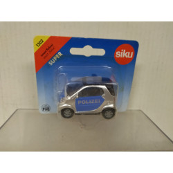 SMART FORTWO POLIZEI SILVER/BLUE 1:55/apx 1:64 SIKU 1302