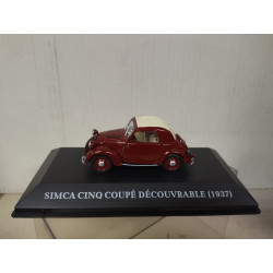 SIMCA CINQ 1937 COUPE DECOUVRABLE MICROCARS 1:43 ALTAYA IXO