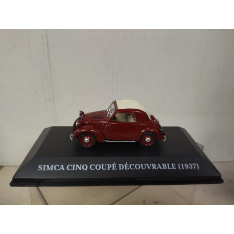 SIMCA CINQ 1937 COUPE DECOUVRABLE MICROCARS 1:43 ALTAYA IXO
