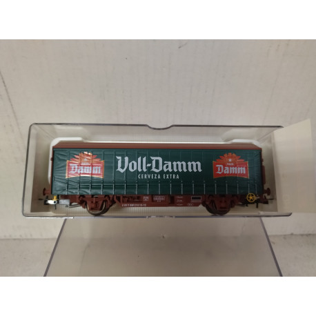 VAGON CERRADO ESTRELLA VOLL-DAMM 1:87 H0 ELECTROTREN 1530K SUCIO/DIRTY