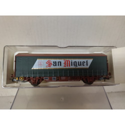 VAGON CERRADO SAN MIGUEL 1:87 H0 ELECTROTREN 1412K SUCIO/DIRTY