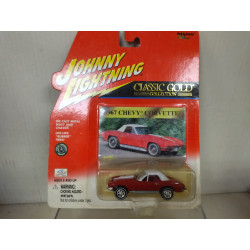 CHEVROLET CORVETTE C2 1967 RED CLASSIC GOLD 1:64 JOHNNY LIGHTNING