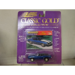 CHEVROLET CAMARO 1969 CONVERTIBLE BLUE CLASSIC GOLD 1:64 JOHNNY LIGHTNING