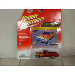 CHEVROLET EL CAMINO 1965 FLAMES CLASSIC GOLD 1:64 JOHNNY LIGHTNING