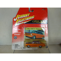CHEVROLET NOVA 1963 ORANGE CLASSIC GOLD 1:64 JOHNNY LIGHTNING