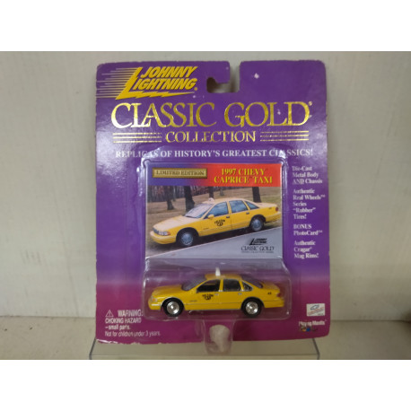CHEVROLET CAPRICE 1997 TAXI YELLOW CAB CLASSIC GOLD 1:64 JOHNNY LIGHTNING