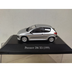 PEUGEOT 206 1999 XS SILVER ARGENTINA 1:43 SALVAT IXO HARD BOX