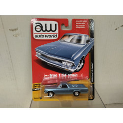 CHEVROLET EL CAMINO 1966 BLUE 1:64 AUTO WORLD