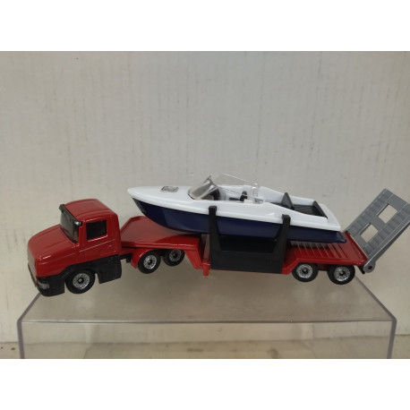 SCANIA LOW LOADER + BOOT/YATE/BATEAU apx 1:64 SIKU 1613
