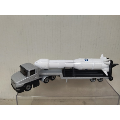 SCANIA LOW LOADER + SPACE ROCKET apx 1:64 SIKU 1614